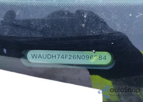2006 Audi A6 3.2 z USA, uszkodzony, nr VIN WAUDH74F26N096384